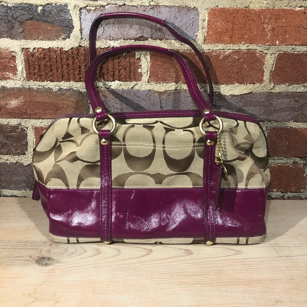 Coach Signature Canvas and Leather Satchel